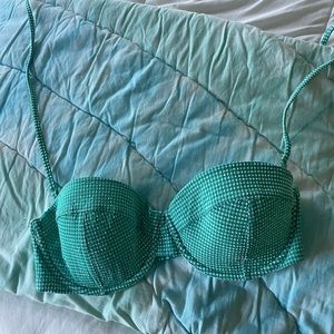 green j crew bikini top size 32D